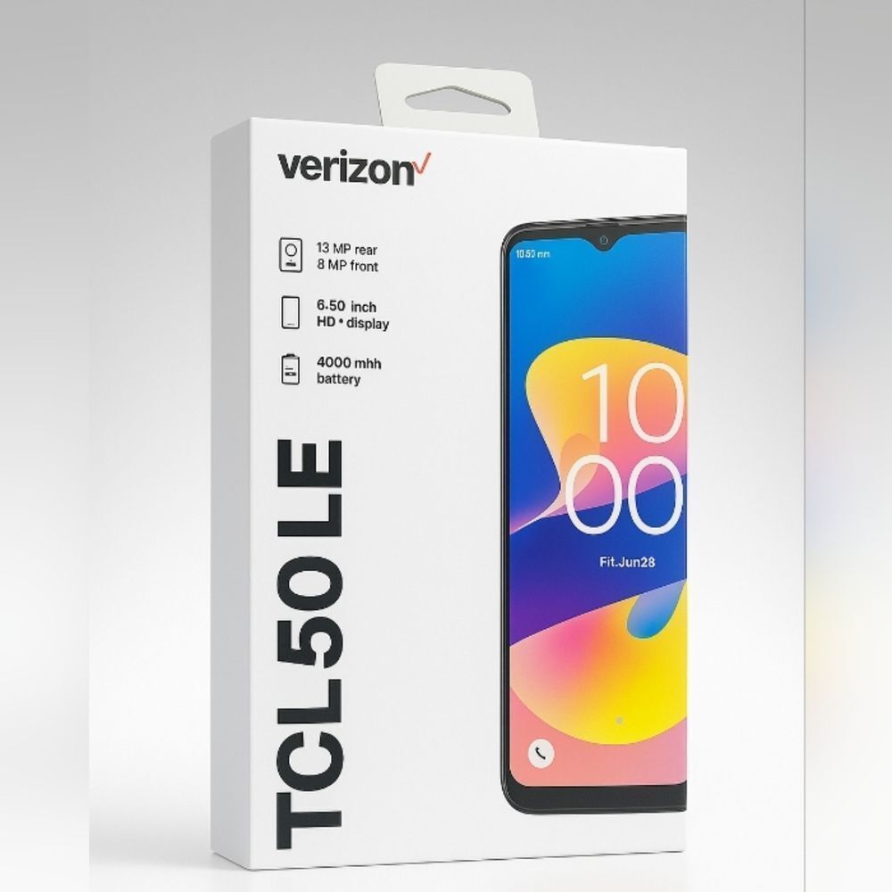 Verizon Prepaid TCL 50 LE 6.56" HD+ Display 13MP Camera 4000 mAh Battery - NEW